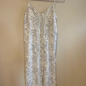 GAP White Slip Dress with Black Polka Dots